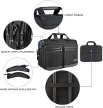 KROSER Laptop Bag Stylish Laptop Briefcase Fits Up to 17.3 Inch Expandable Water-Repellent Shoulder Messenger Bag Computer Bag with RFID Pockets for Business/Travel/School/College/Men/Women-Black - Image 5